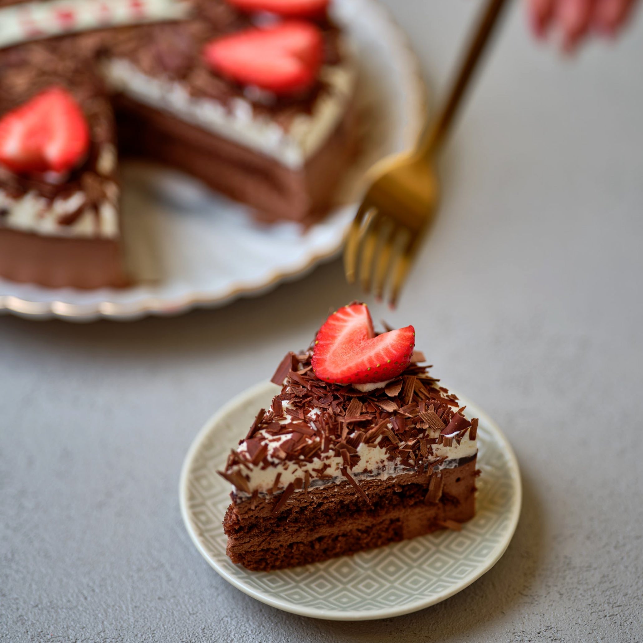 鮮草莓巧克力慕斯蛋糕
